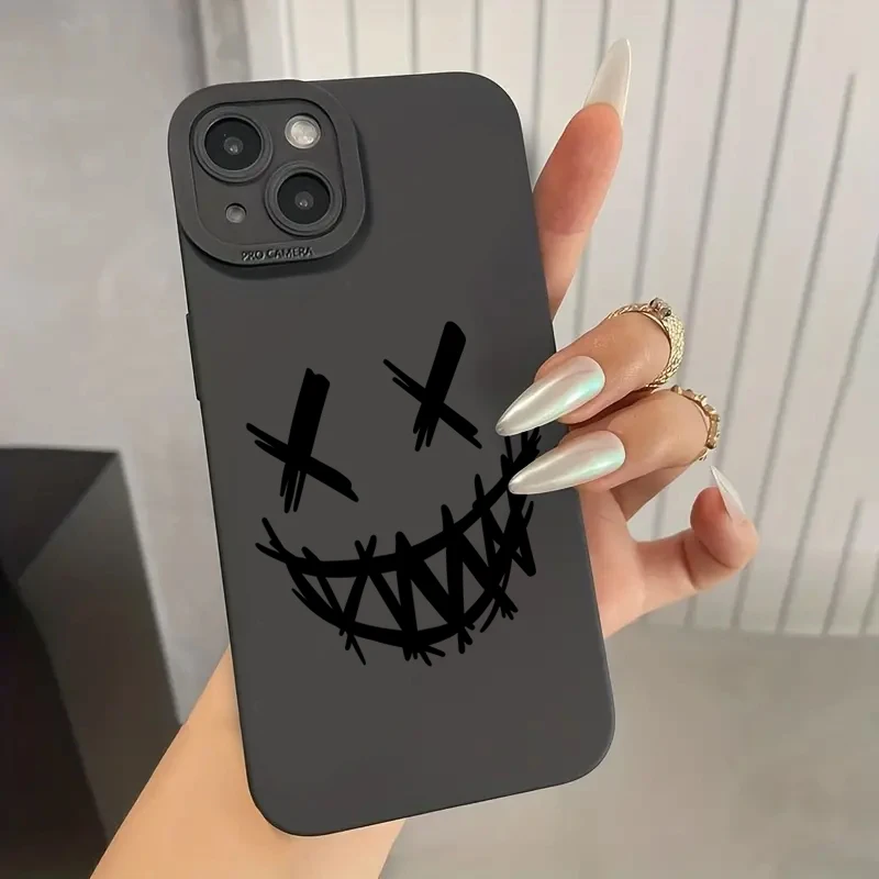 Funda con estampado de calavera negra y diablo sonriente para Samsung Galaxy A15 A35 A55 A14 A34 A54 A33 A53 A52S S24 Ultra S23 S22 Plus S21 FE - imagen 2