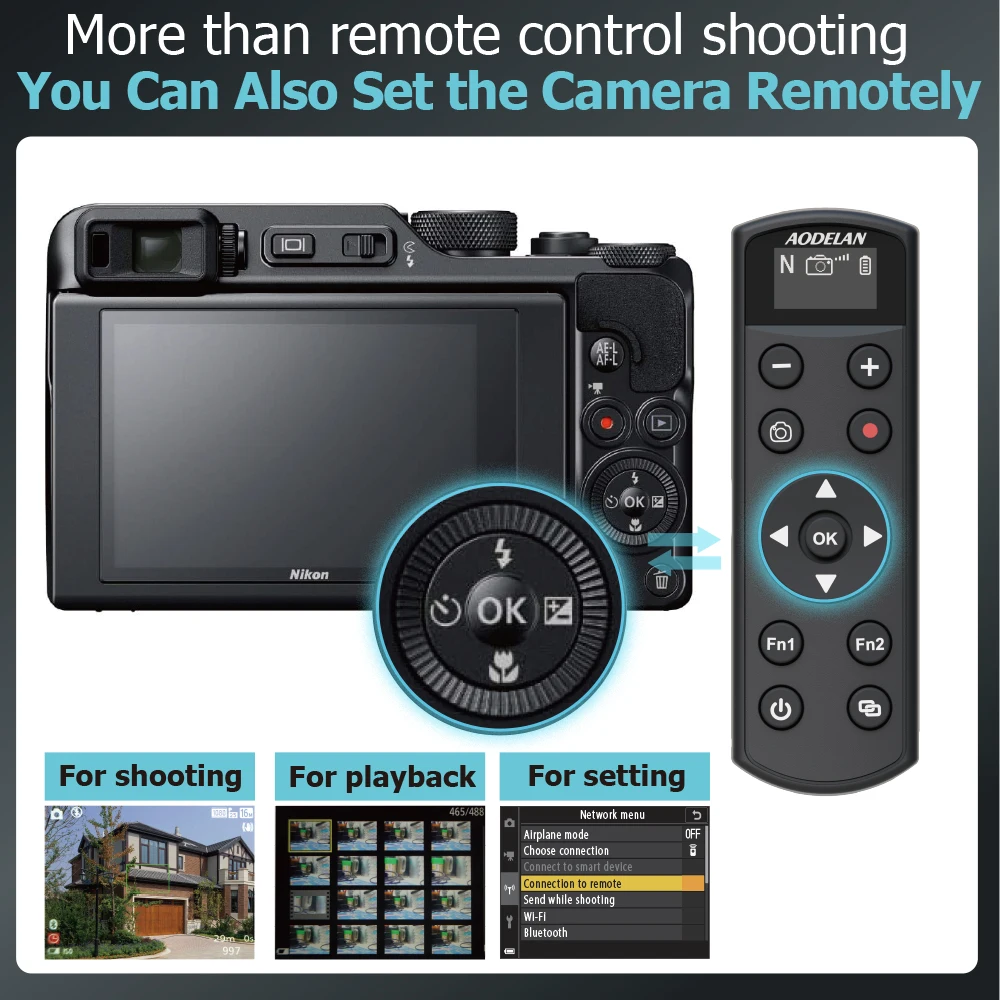 ML-L7 Trípode de agarre de obturador remoto recargable inalámbrico para Nikon A1000, B600, P1000, P950, Z6III, Z30, Z50II, Zfc, Z5 - imagen 5