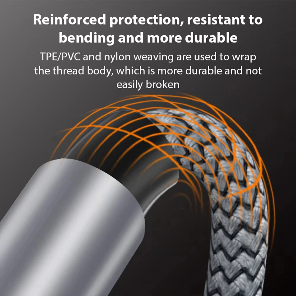 NNBILI 6A USB C codo tipo C 120W Cable de carga rápida 3m 5m Cable de carga extensible para teléfono para Samsung Huawei Xiaomi Oppo Vivo VR - imagen 4