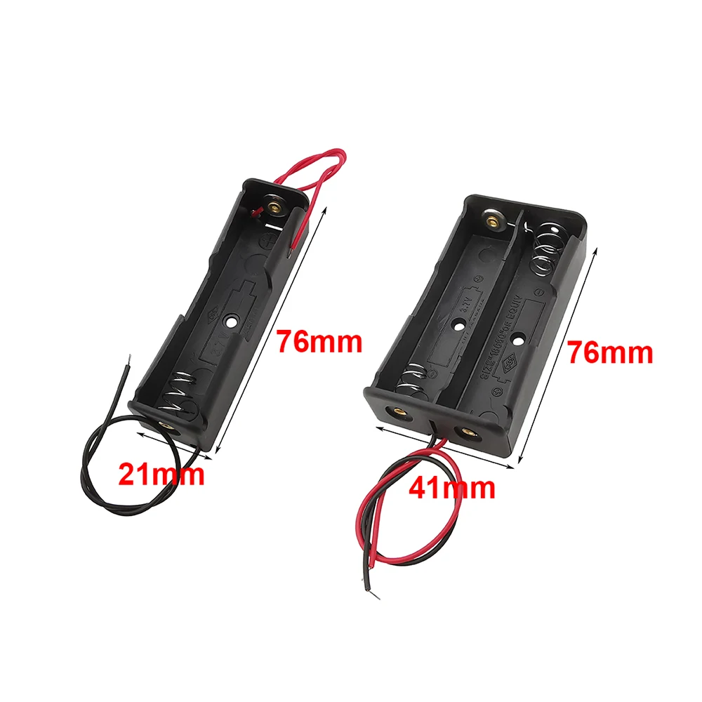 Caja de almacenamiento de batería 18650, caja de plástico con Clip, contenedor con cable de plomo, 1, 2, 3 y 4 ranuras - imagen 5