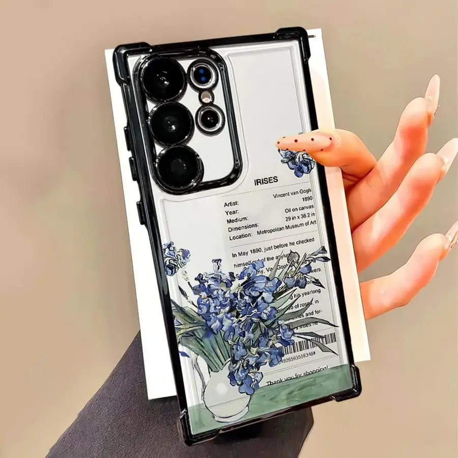 Funda artística de Van Gogh para Samsung Galaxy S22 Ultra S25 Edge S23 S21 Plus S24 S20 FE, funda transparente - imagen 4
