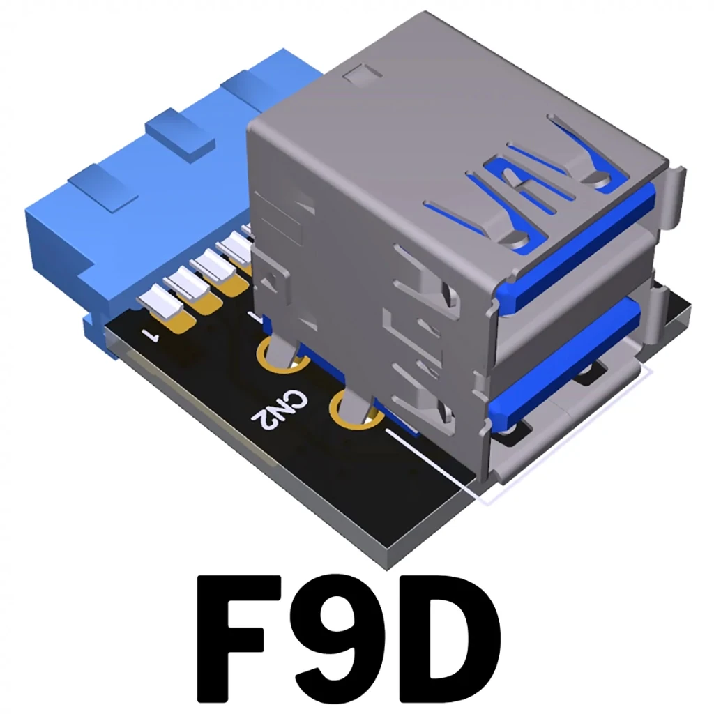 Conector adaptador USB3.0 de 19 pines a tipo E, convertidor USB 3,0 de 5G/bps de 19 pines para placa base de PC de Panel frontal tipo C