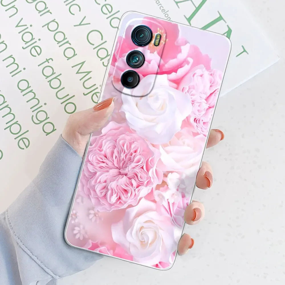 Para Motorola Edge 30 5G 2022 funda transparente de mármol para Moto Edge 30 bolsas de teléfono transparentes de silicona para Motorola Moto Edge 30 - imagen 3