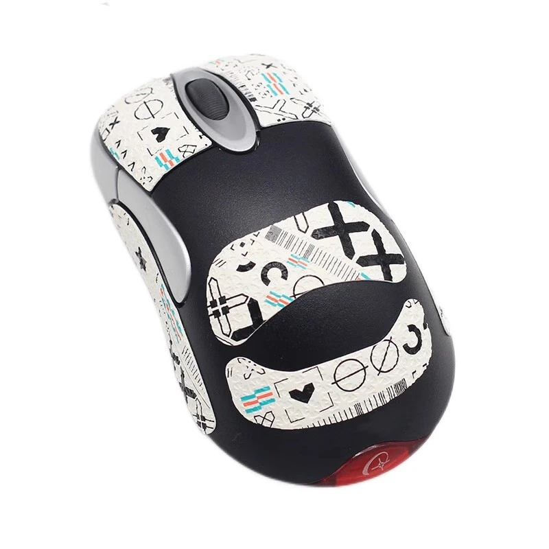 1 Juego de pegatinas antideslizantes para ratón, cinta antisudor antideslizante para ratón óptico Microsoft IntelliMouse IO1.1, textura exquisita