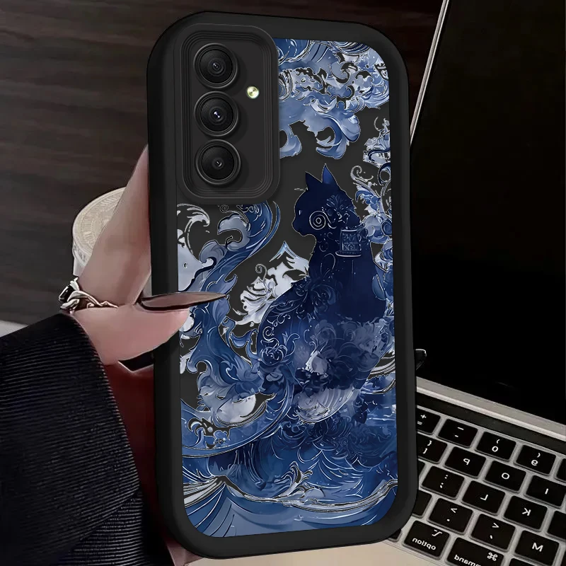 Funda blanda Art Splash-ink Cat para Samsung Galaxy A54 A05 A05S A34 A24 A14 A53 A33 A23 A13 A52 A52S A32 A22 A12 A71 A51 A31 A50 - imagen 5