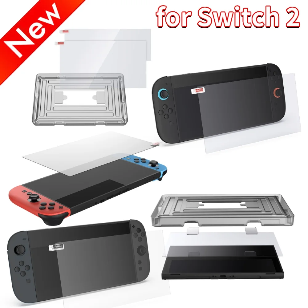 2 uds vidrio templado para NS Switch 2 Protector de pantalla HD película protectora transparente antiarañazos accesorios de consola Switch2 - imagen 2