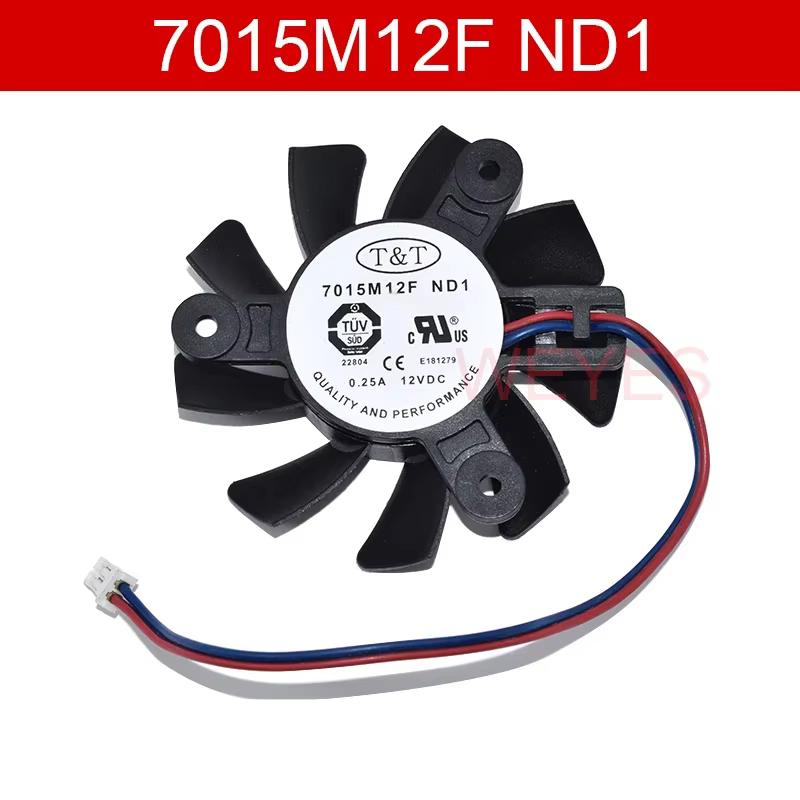 Nuevo 7015M12F ND1 para T & T DC12V 0.25A 2 pines 47*47*47mm gráficos/tarjeta de vídeo ventilador de refrigeración VGA