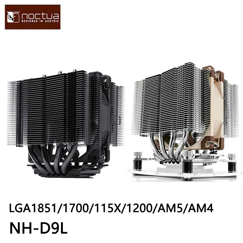 Noctua NH-D9l Chromax.Radiador de CPU de doble torre negro, 4 tubos de calor/soporte Intel LGA1851/LGA1700/LGA1200/LGA115x/AMD AM5/AM4