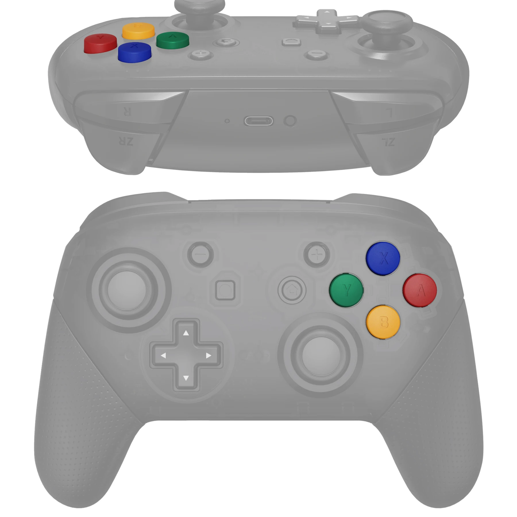 Botones ABXY de reparación coloridos eXtremeRate para controlador Nintendo Switch Pro, teclas ABXY de repuesto DIY con herramientas