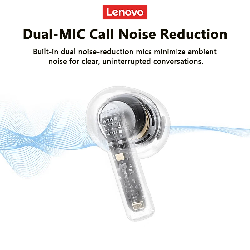 Choice Lenovo LP23 TWS auriculares inalámbricos Bluetooth V5.4 auriculares deportivos con sonido estéreo HiFi auriculares para juegos de baja latencia con micrófono - imagen 4