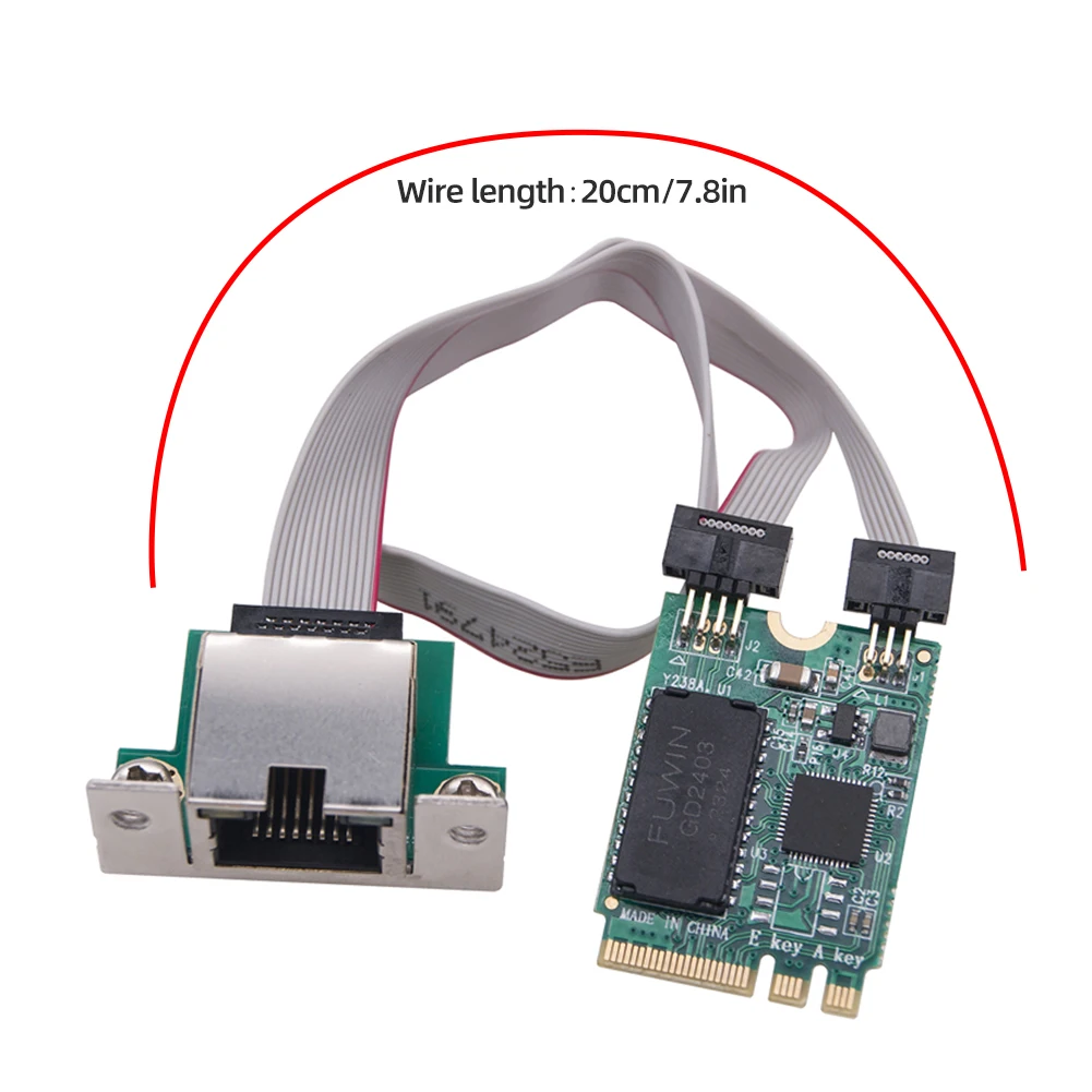 Adaptador de red M2 RJ45, Chip RTL8125BG, tarjeta de red Gigabit Ethernet M.2, 2,5G/1000/100Mbps, tarjeta de red de Bus PCIE, Mini PCIE - imagen 5