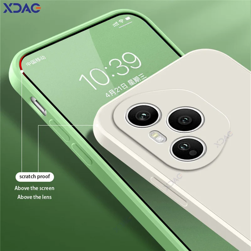 Fundas de teléfono cuadradas originales de silicona líquida para Honor 400 Pro Honor400 400Pro 5G, funda protectora suave anticaídas a prueba de golpes - imagen 5