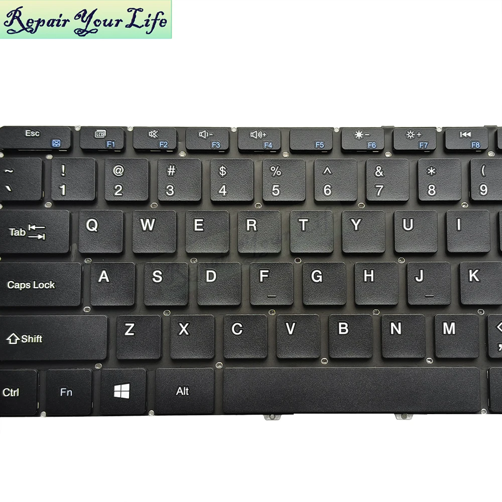 Teclado Inglés de EE. UU. para Teclast Ultrabook F15S Plus BMAX X15 Notebook Teclado teclados de repuesto teclas plateadas sin retroiluminación - imagen 5