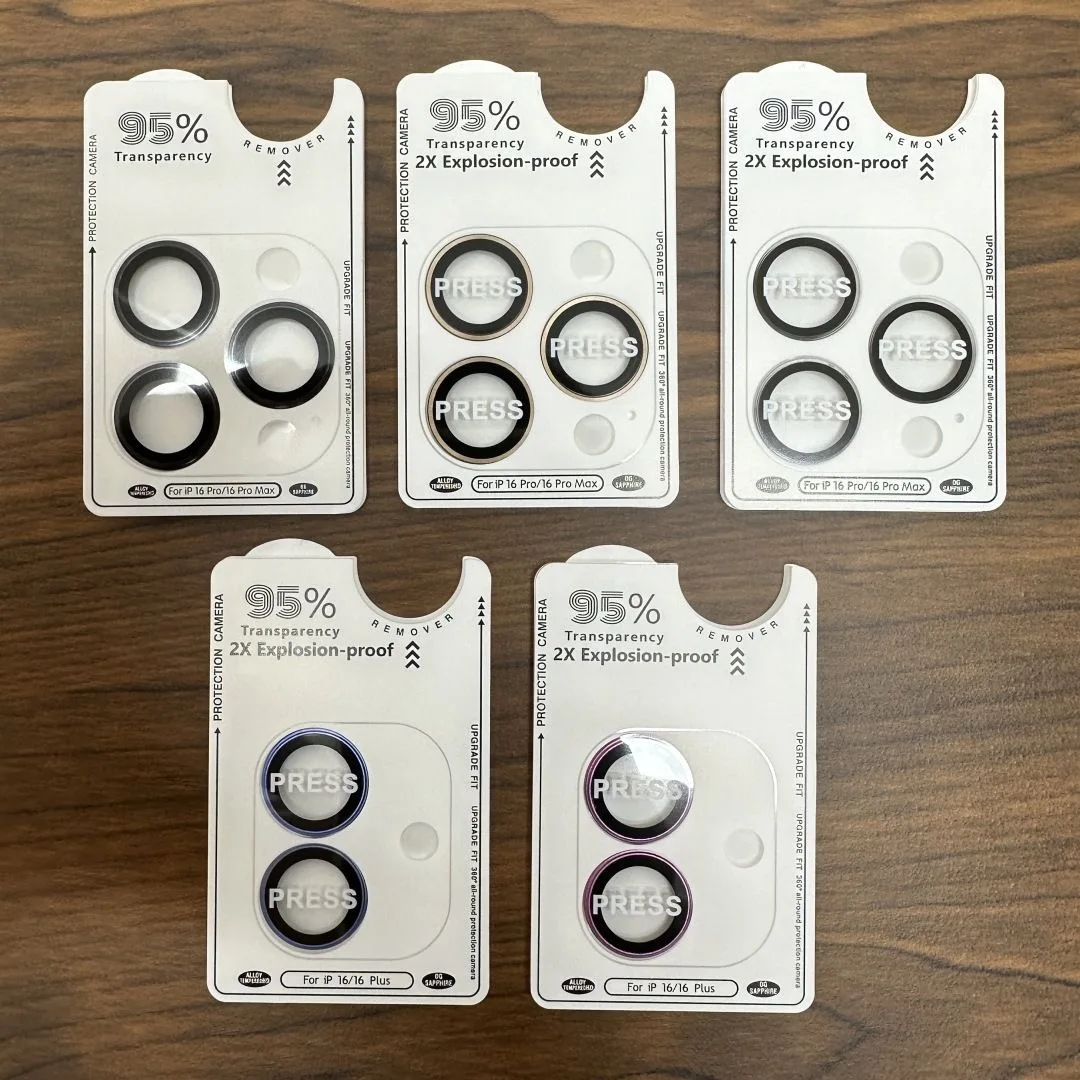 2-3 uds 8K HD anillo de Metal protectores de lente de cámara de vidrio para IPhone 17 16 15 14 Pro Max película protectora de lente - imagen 5