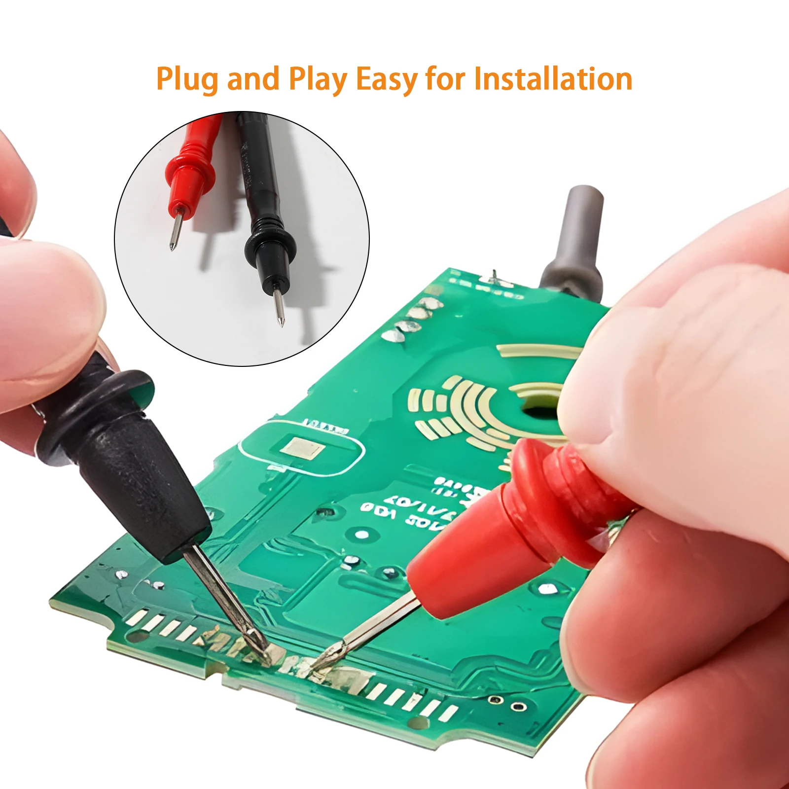 Cables de prueba para multímetro, cable universal con conector banana de cocodrilo y pinzas de cocodrilo - imagen 5
