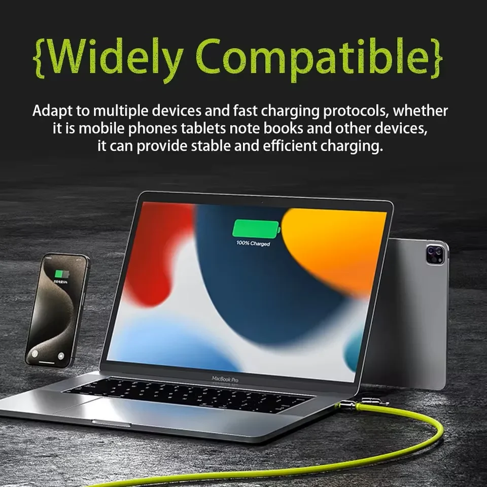 Original WEKOME 4-in-1 Super Fast Charging Mobile Data Cable 240W Silicone Dual Type-C Two Drag Two Charging Cable for iPhone - imagen 3