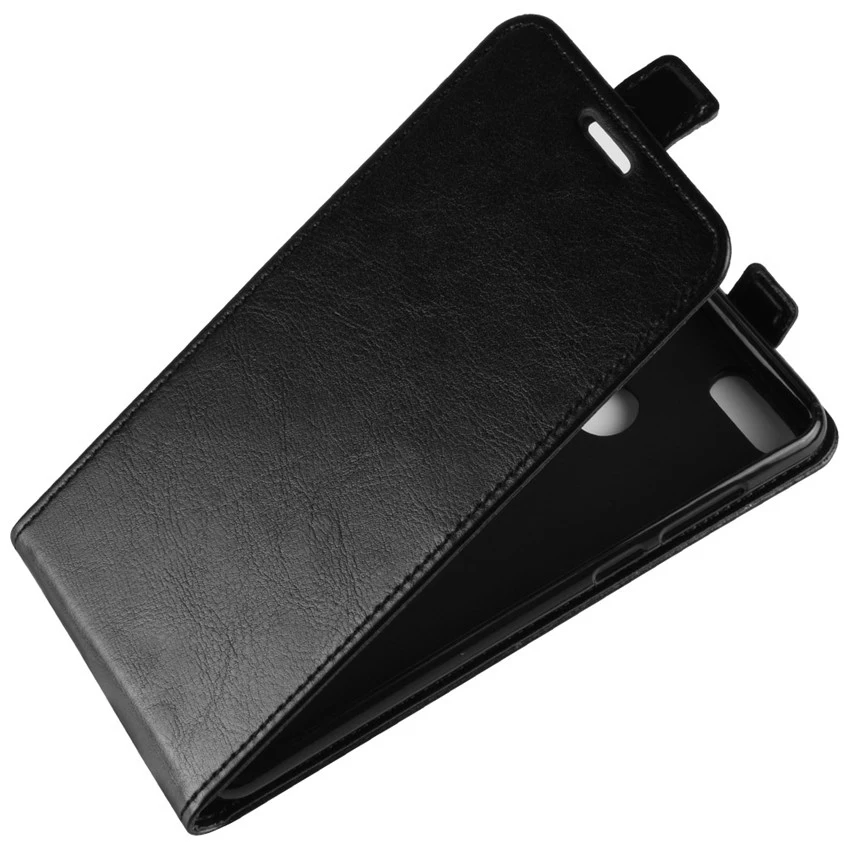 Para Huawei Y9 2018 Funda de cuero con tapa para Huawei Y9 2018 cubierta Vertical de alta calidad con tarjetero para Huawei Y9 2018
