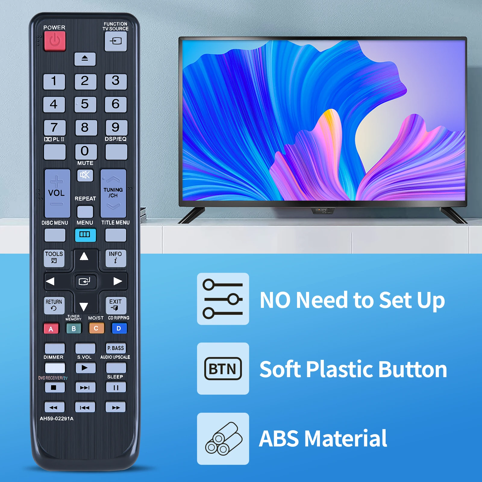 Nuevo AH59-02291A Control remoto para Samsung Blu-Ray reproductor de DVD HT-C550 HT-C653W HT-C553 HT-C650W HT-C555 HT-C655W - imagen 3