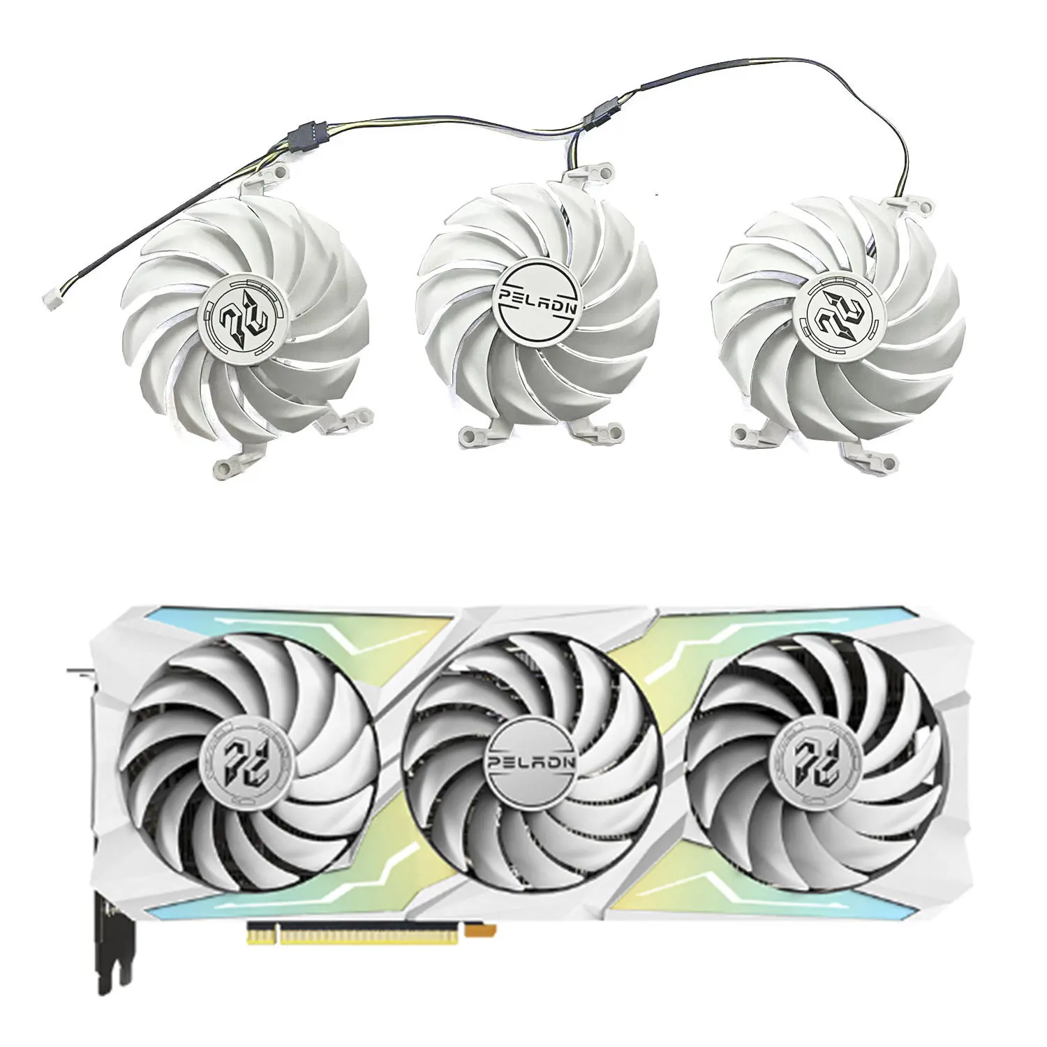 Ventilador de repuesto para tarjeta gráfica Panlei RTX3080TI 3080 3070TI 3070 3060TI, 3 ventiladores, 4 pines, 88MM, nuevo