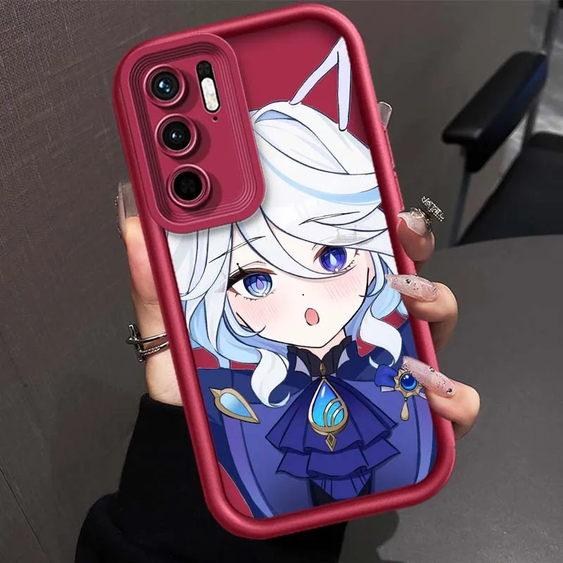 Furina Chica de anime para Redmi Note 11 10 9 8 7 11S 11E 10T 10S 9S 11T Pro Plus 5G Eye Ladder funda de teléfono - imagen 3