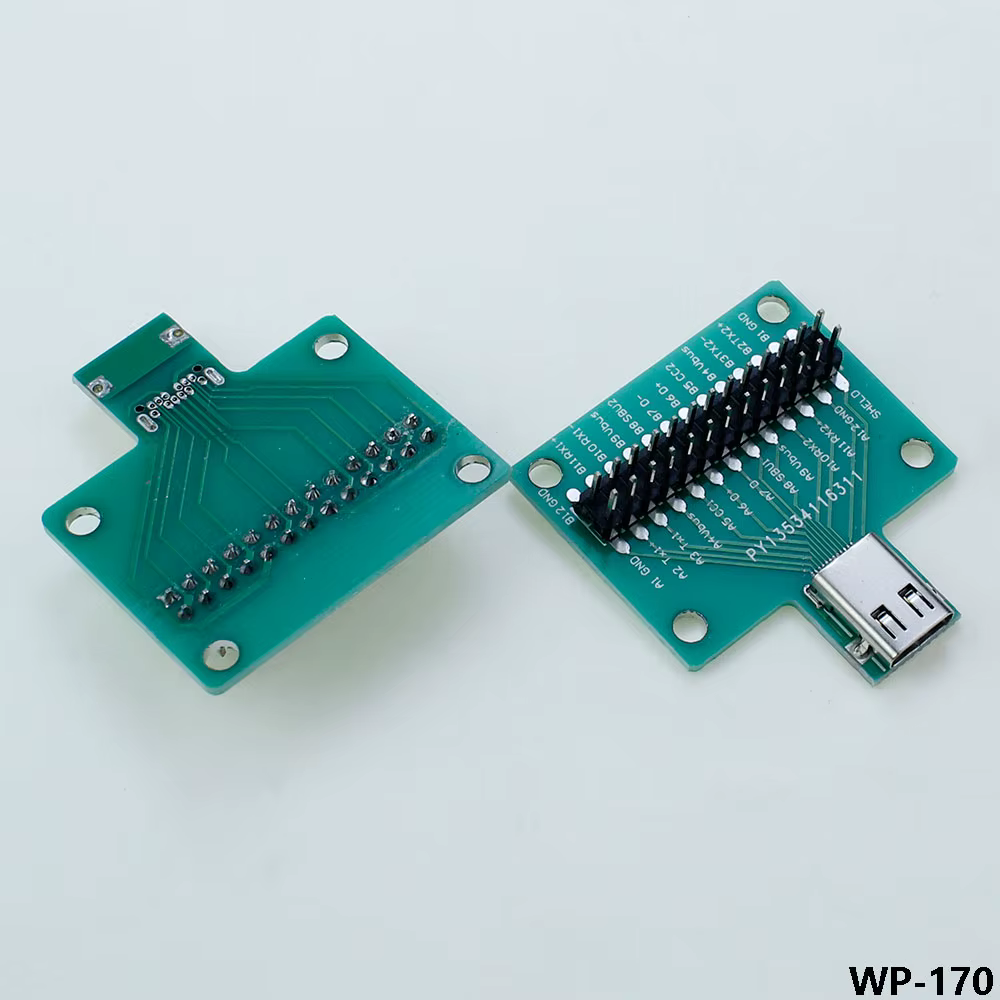 Placa de prueba de Cable USB 3,1 de 2 piezas, conector adaptador hembra tipo c A DIP, convertidor de PCB soldado - imagen 3