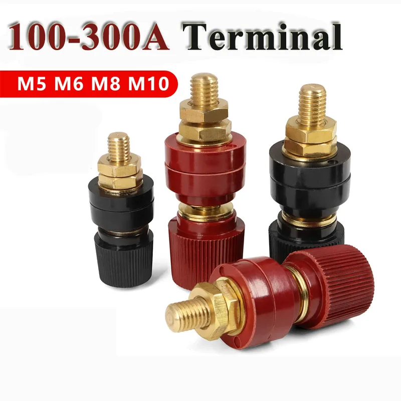 100A-300A M5/M6/M8/M10 conector de Cable de Terminal inversor de alta corriente cobre puro 333/555 bloque de terminales de batería de litio