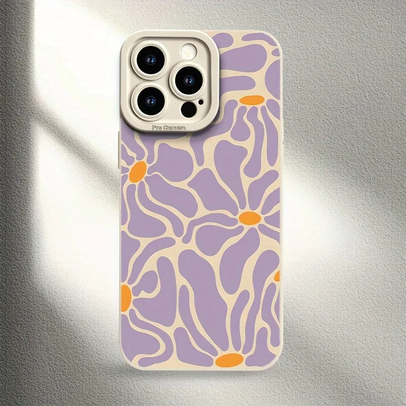 Funda de teléfono con estampado UV y diseño de flor púrpura para Samsung Galaxy S25 Ultra S24 Plus S23 FE S22 A56 A55 A54 A53 A52 A36 A35 5G - imagen 3