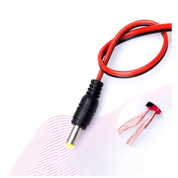 Cable de alimentación con enchufe macho y hembra de 5,5x2,1mm, 12V, 24V CC, cable flexible para conector de cámara CCTV, cable de extensión - imagen 3