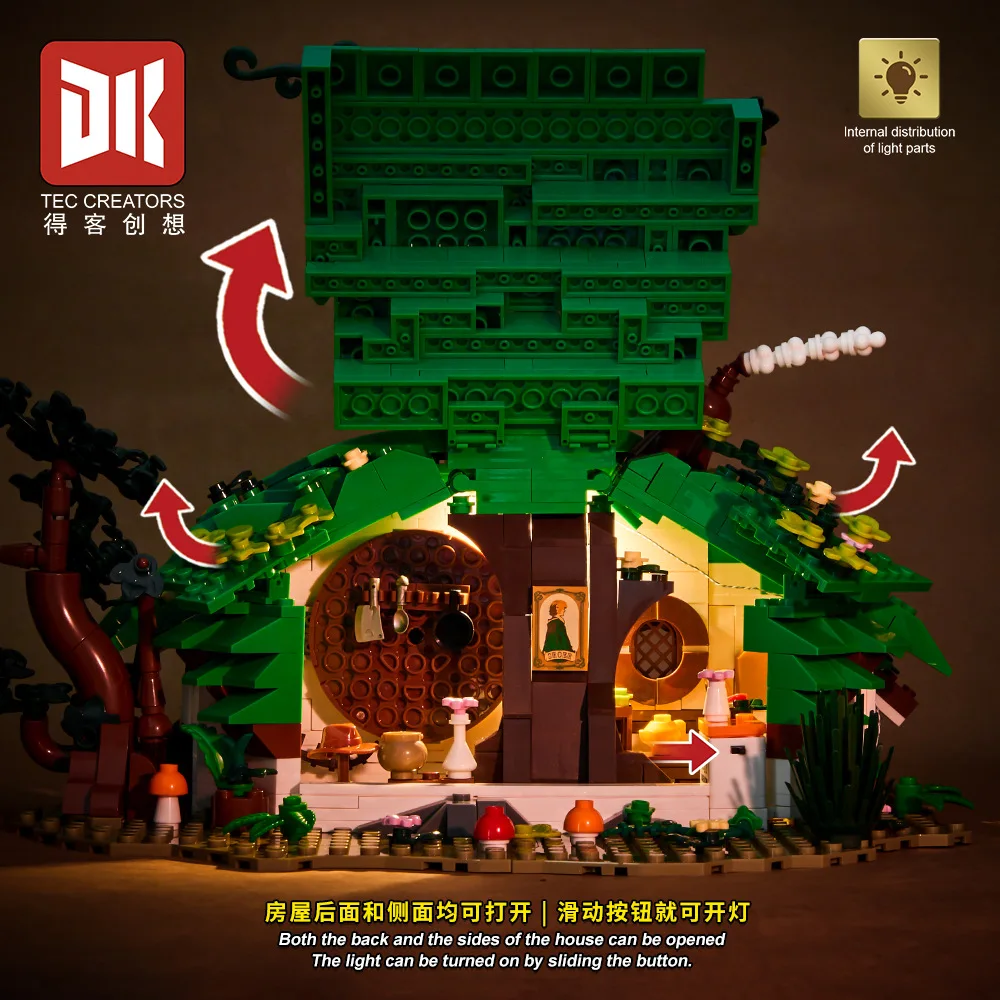 DK6031 enano hogar coleccionable modelo película de fantasía juguete de bloques de construcción niños adultos creativo cumpleaños regalo de Navidad (1088 piezas) - imagen 4
