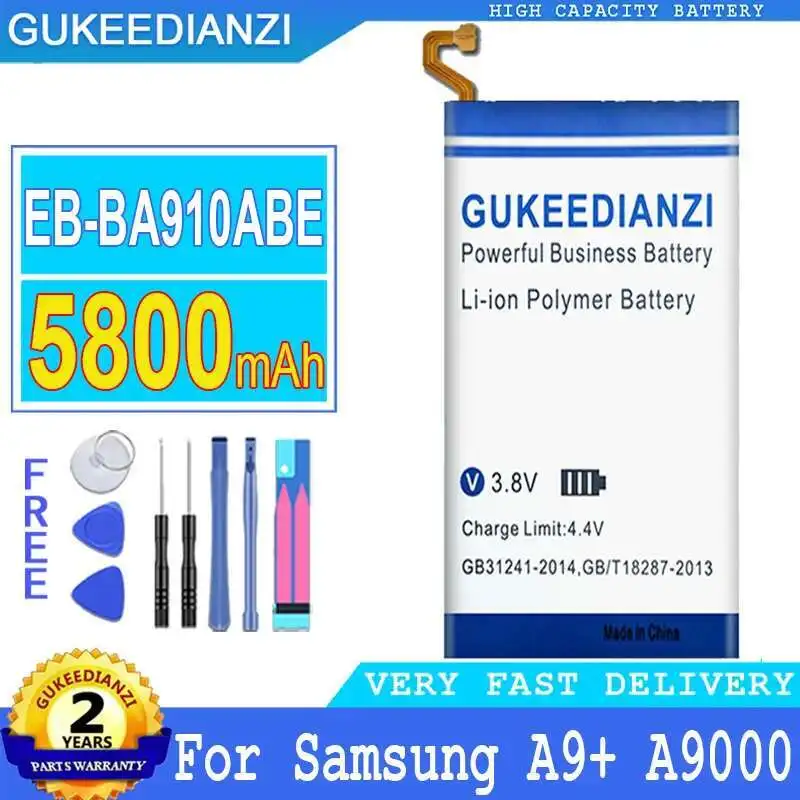 EB-BA910ABE 5800Mah de batería de teléfono móvil para Samsung Galaxy A9 + A9000 A9 Pro 2016 Duos TD-LTE, SM-A9100, SM-A910F DS
