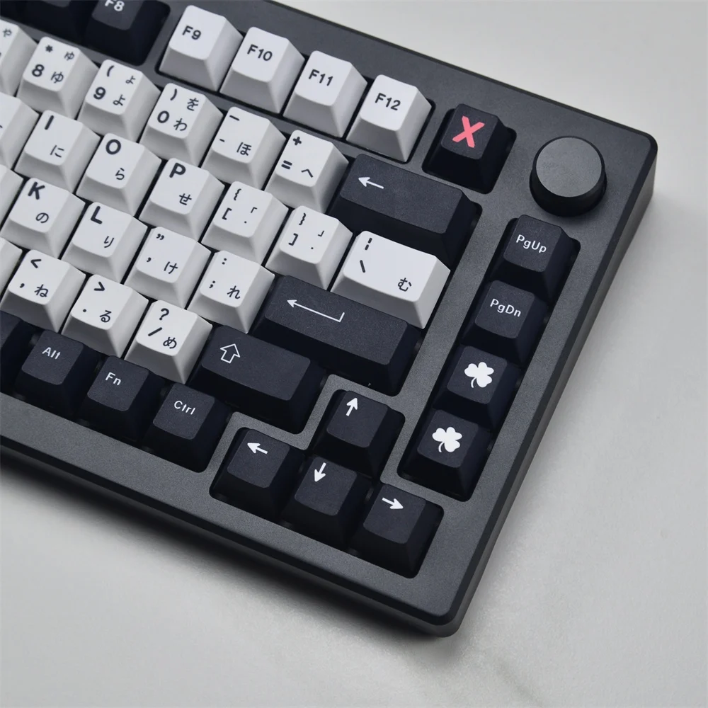 129 teclas GMK Minimal negro blanco teclas japonesas perfil Cherry PBT tinte sublimación Teclado mecánico Keycap para interruptor MX - imagen 4