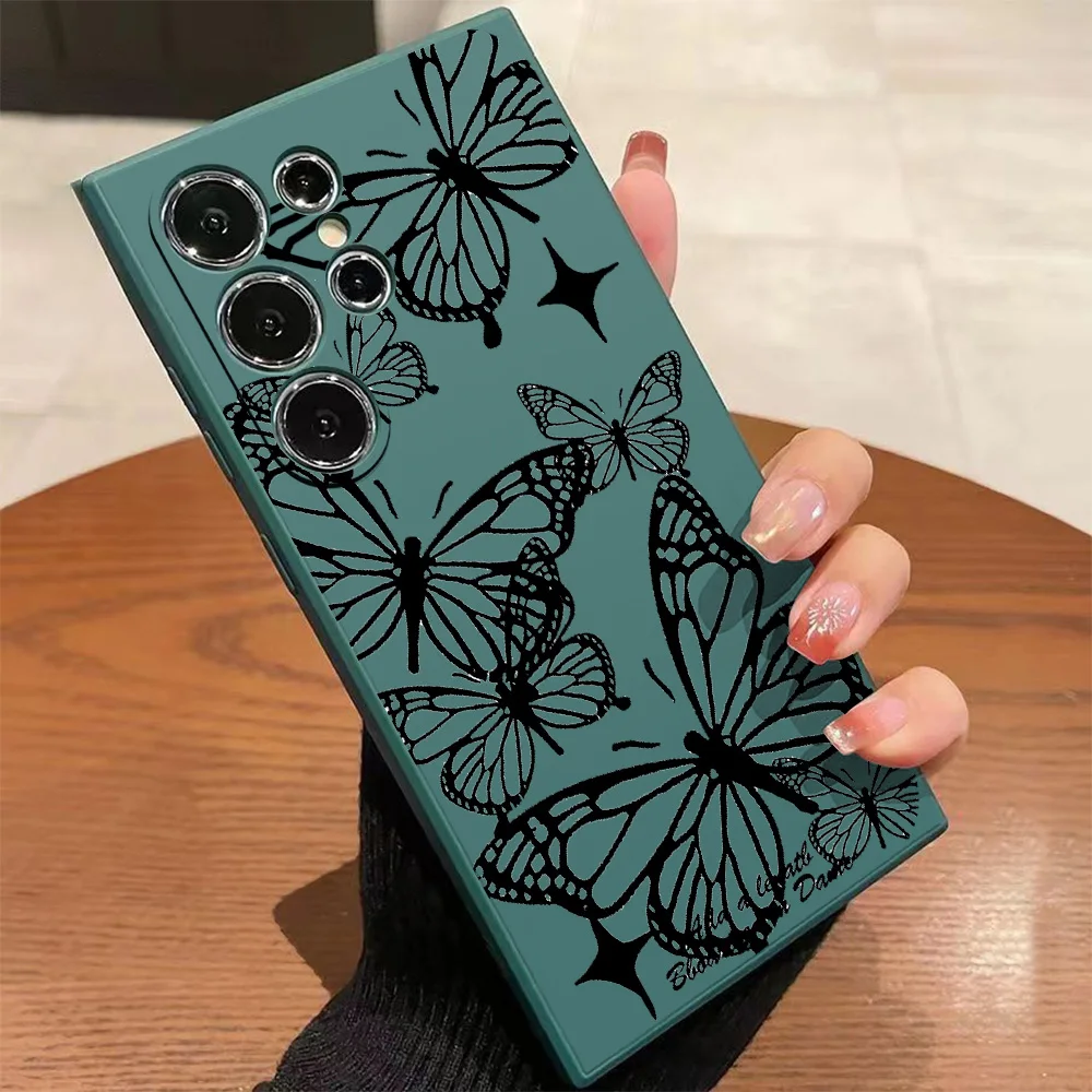 Funda de teléfono de moda con mariposa negra para Samsung Galaxy A06 A25 A05s A15 A55 A54 A51 A35 A34 A24 A14 A13 A73 A53 A33 4G 5G - imagen 5