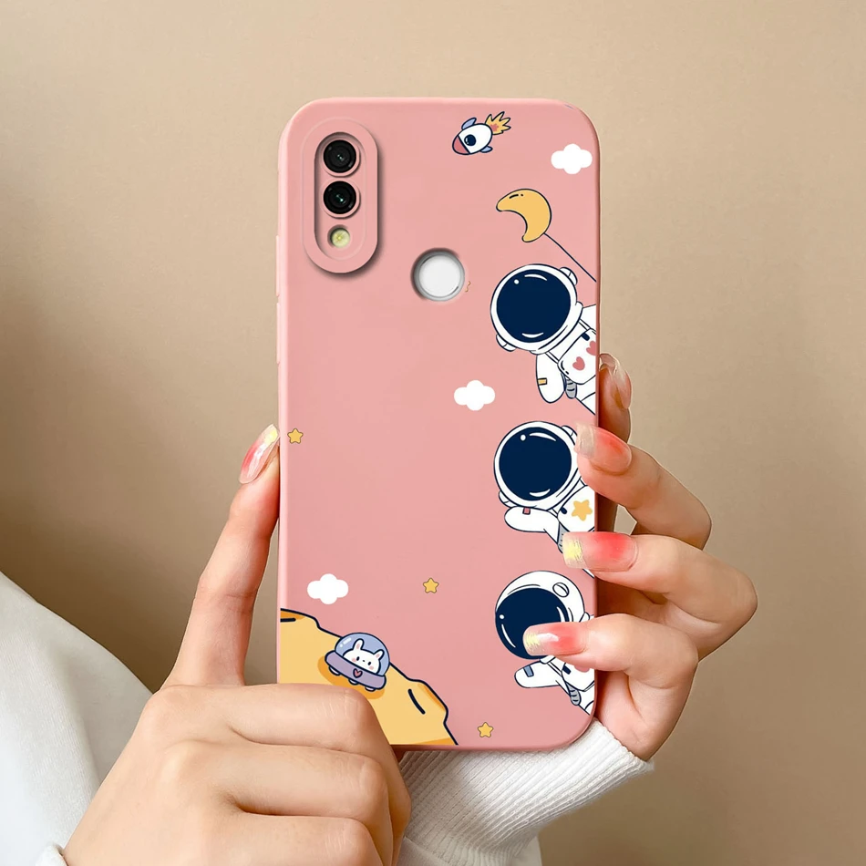 Funda de silicona líquida para Xiaomi Redmi 7 Redmi7, cubierta bonita pintada con caramelo, protección de lente mejorada, anticaída - imagen 4