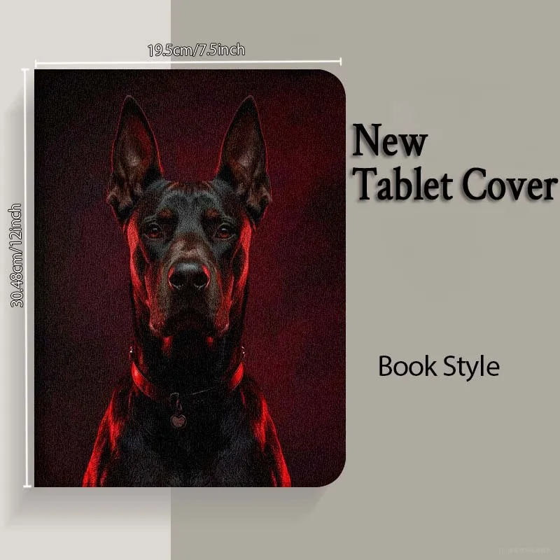 Funda negra para perro Doberman para Xiaomi Redmi Pad 2 4 5 6 6S 7 7S SE Pro Ultra Max 14 11 8,7 11,2 12,5 pulgadas - imagen 5