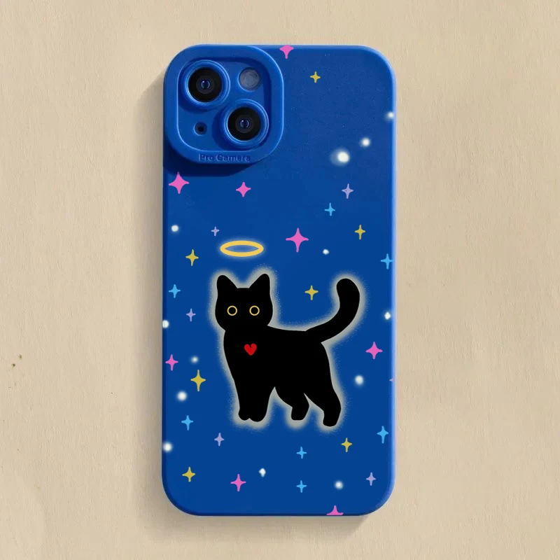 Funda de teléfono con estampado de gato negro para Samsung A56 5G, fundas Galaxy A36 A16 A35 A55 A34 A54 A53 A33 S25 Ultra S24 FE S23 Plus S22 - imagen 5