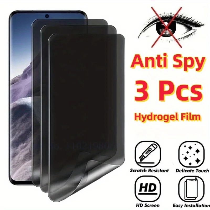 Hidrogel de privacidad antiespía para Realme GT2 Pro GT Globa Neo Flash GT2 Explorer Master Edition, película protectora de pantalla, 3 uds.