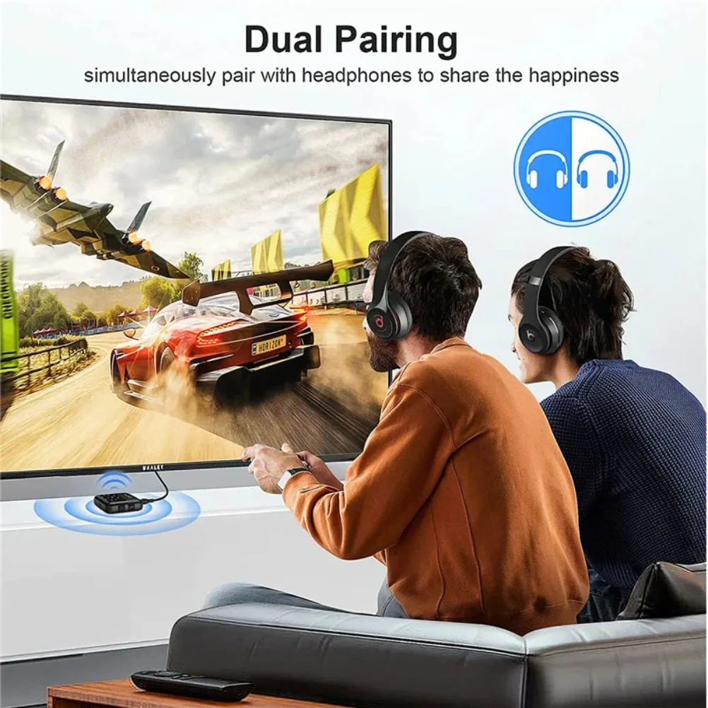 2 In 1 Wireless Audio Adapter Bluetooth 5.2 Receiver Transmitter APTX HD Low Latency 3.5mm AUX for Car Headphones Speaker TV PC - imagen 4