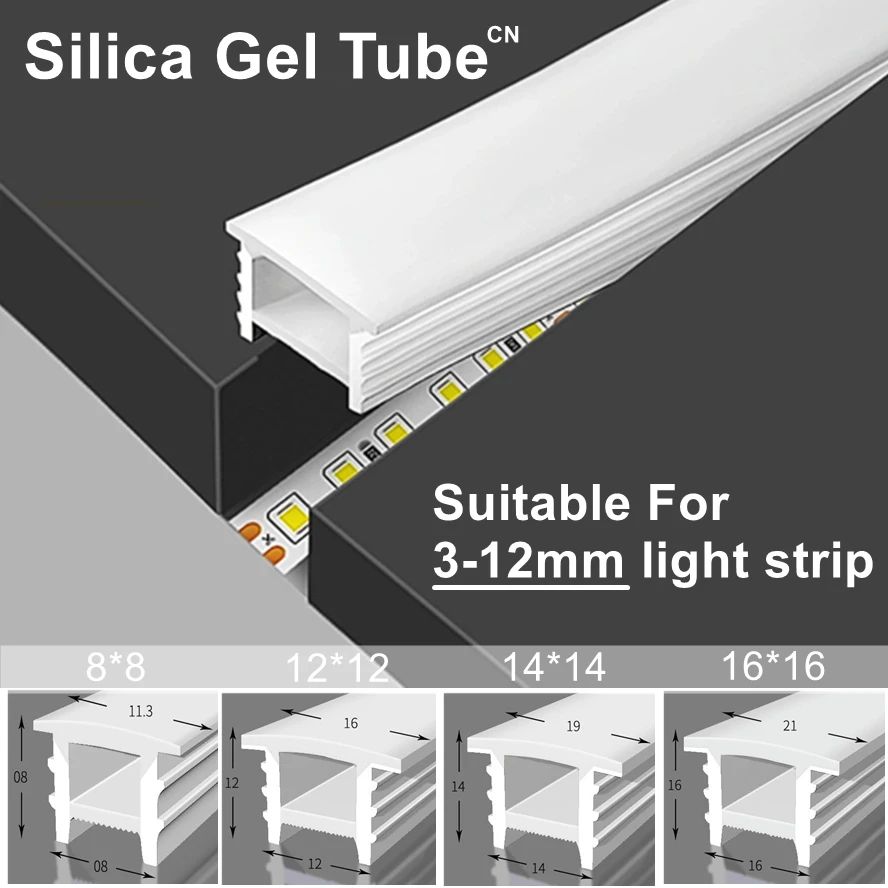 Tubo de Gel de sílice de 3-12mm, alta transmitancia, 10m, luminoso, Flexible, cortable, impermeable, funda suave de silicona para tira de luz LED - imagen 2