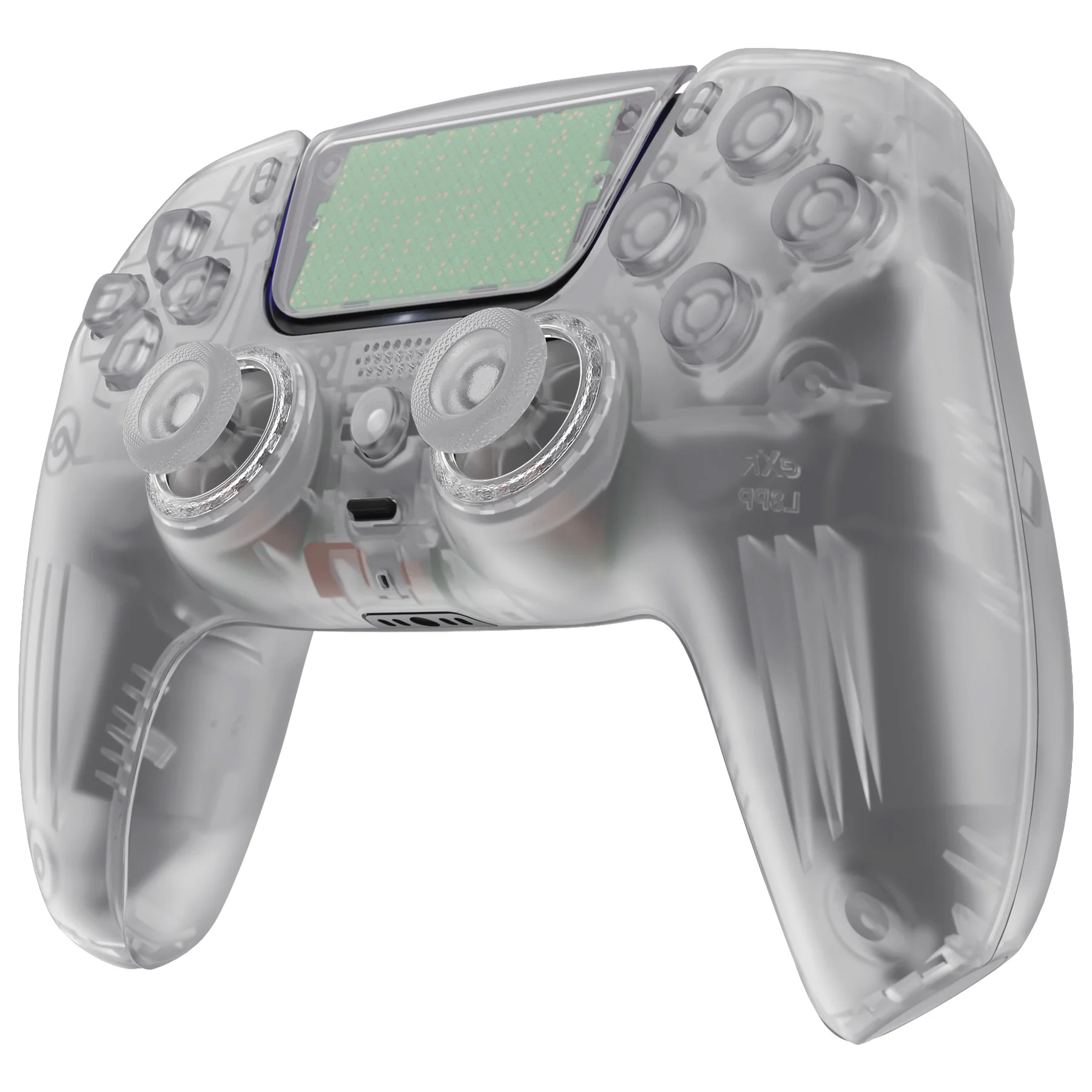 eXtremeRate for ps5 Controller BDM-030/040/050 Full Set Housing Shell Buttons Touchpad Cover - Glow in Dark - Green - imagen 2