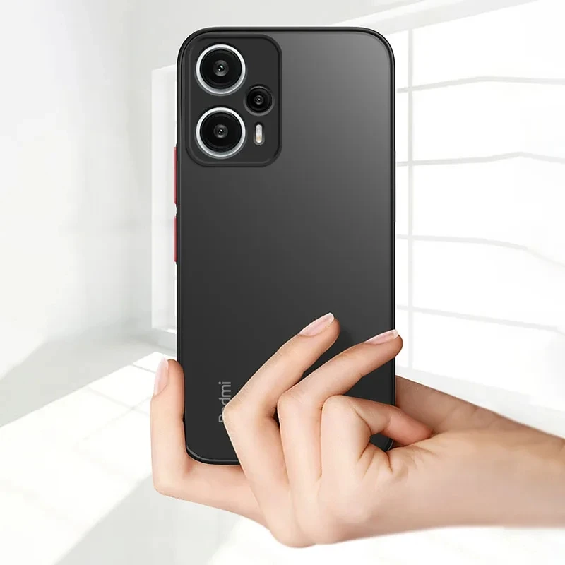 Funda trasera dura híbrida de lujo para Xiaomi Redmi Note 12 4G 12S 12C Turbo Note12 Pro Plus 5G, funda suave de silicona mate - imagen 3