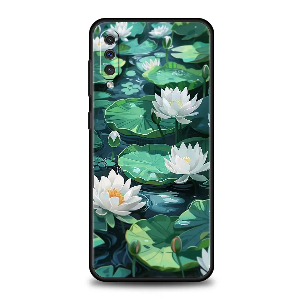 Funda de teléfono con diseño de loto para Samsung A56 A36 A26 A54 A52 A24 A14 A50 A72 A70 A40 A20E A06 A12 A22 A34 A42 A32 A04s A16 5G - imagen 2