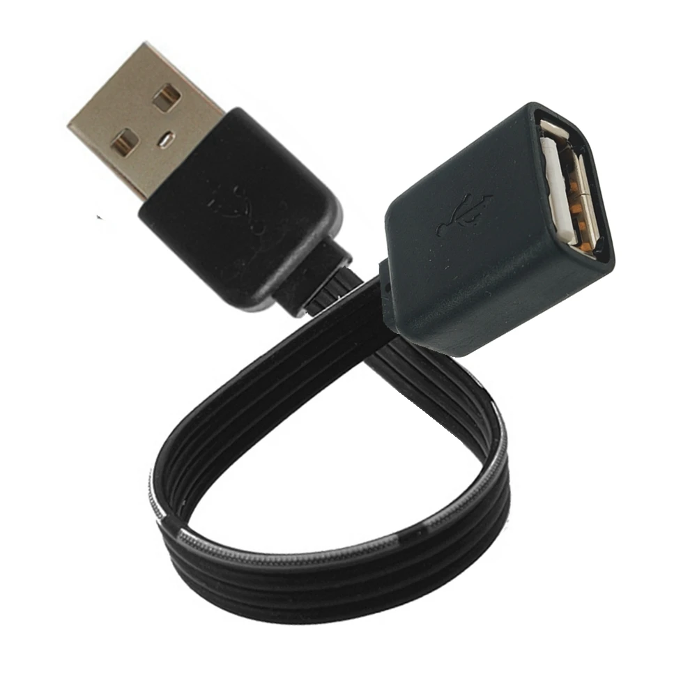 USB 2,0 un macho a hembra Cable adaptador de extensión en ángulo 90 USB 2,0 macho a hembra Cable negro derecho/izquierdo/abajo/arriba - imagen 3