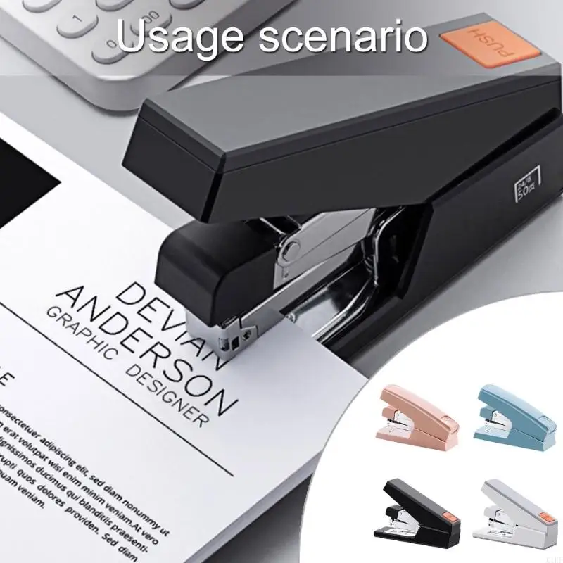 Grapadora resistencia con 1000 grapas, 50 hojas capacidad, ergonómico, ahorro trabajo, suministros para y