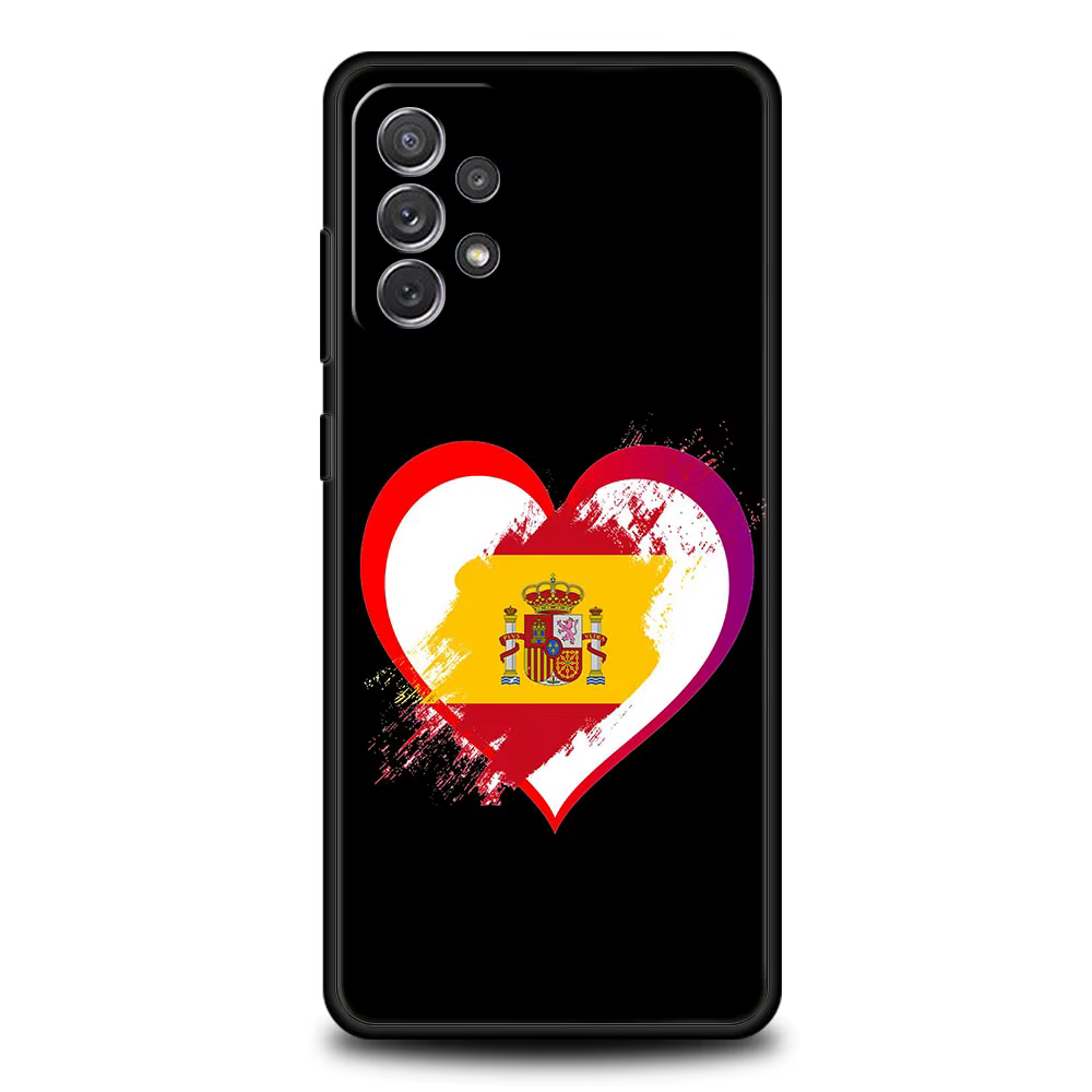 Funda para teléfono Samsung Galaxy A17 A15 A13 A51 A71 A41 A31 A21S A07 A03S A05 A35 A55 A23 A25 A33 A53 A73 5G con diseño de la bandera de España - imagen 2