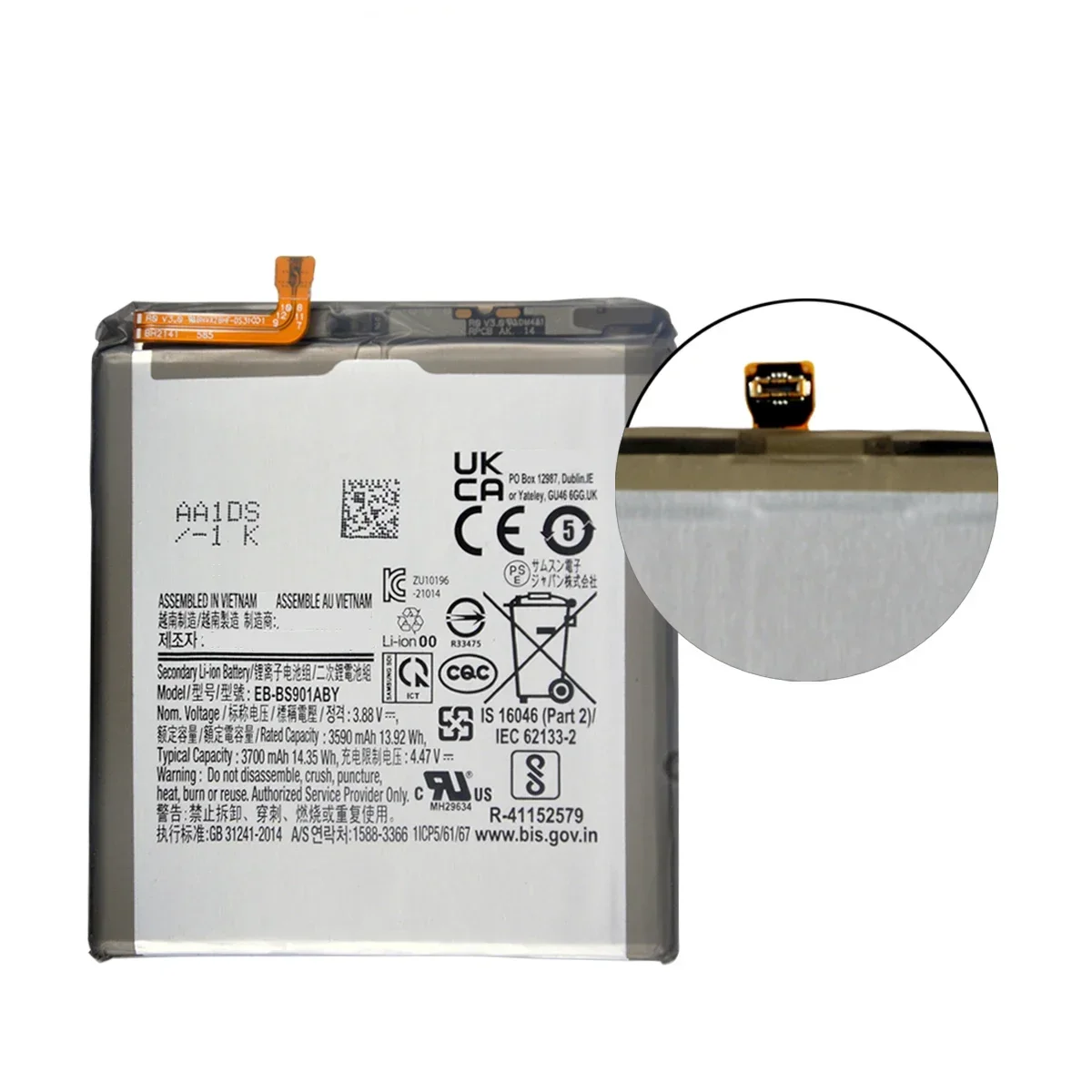Nueva batería de repuesto de alta calidad EB-BS901ABY 3700mAh para Samsung Galaxy S22 - imagen 2