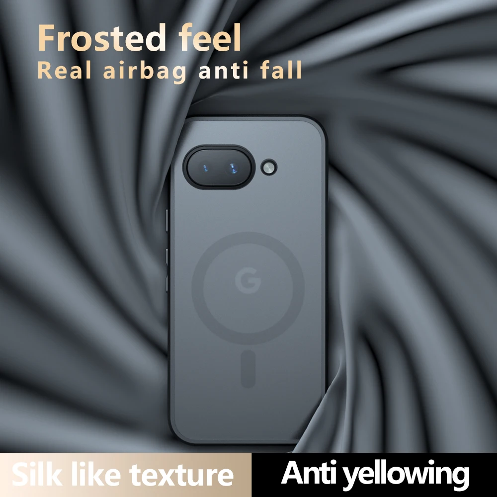 Para Google Pixel 9 A Funda de lujo armadura esmerilada Magsafe imán contraportada para Pixel 9A carga inalámbrica Funda a prueba de golpes - imagen 3