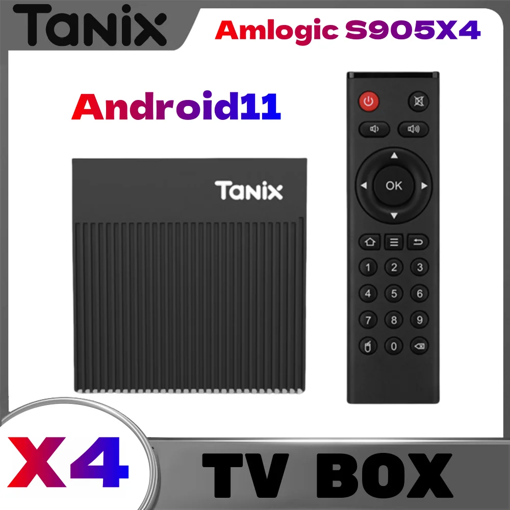 Caja de TV inteligente Tanix X4 Original Android11.0 Amlogic S905X4 4GB RAM 32GB 64GB ROM 3D BT 2,4G y 5G Wifi HDR reproductor multimedia decodificador - imagen 3