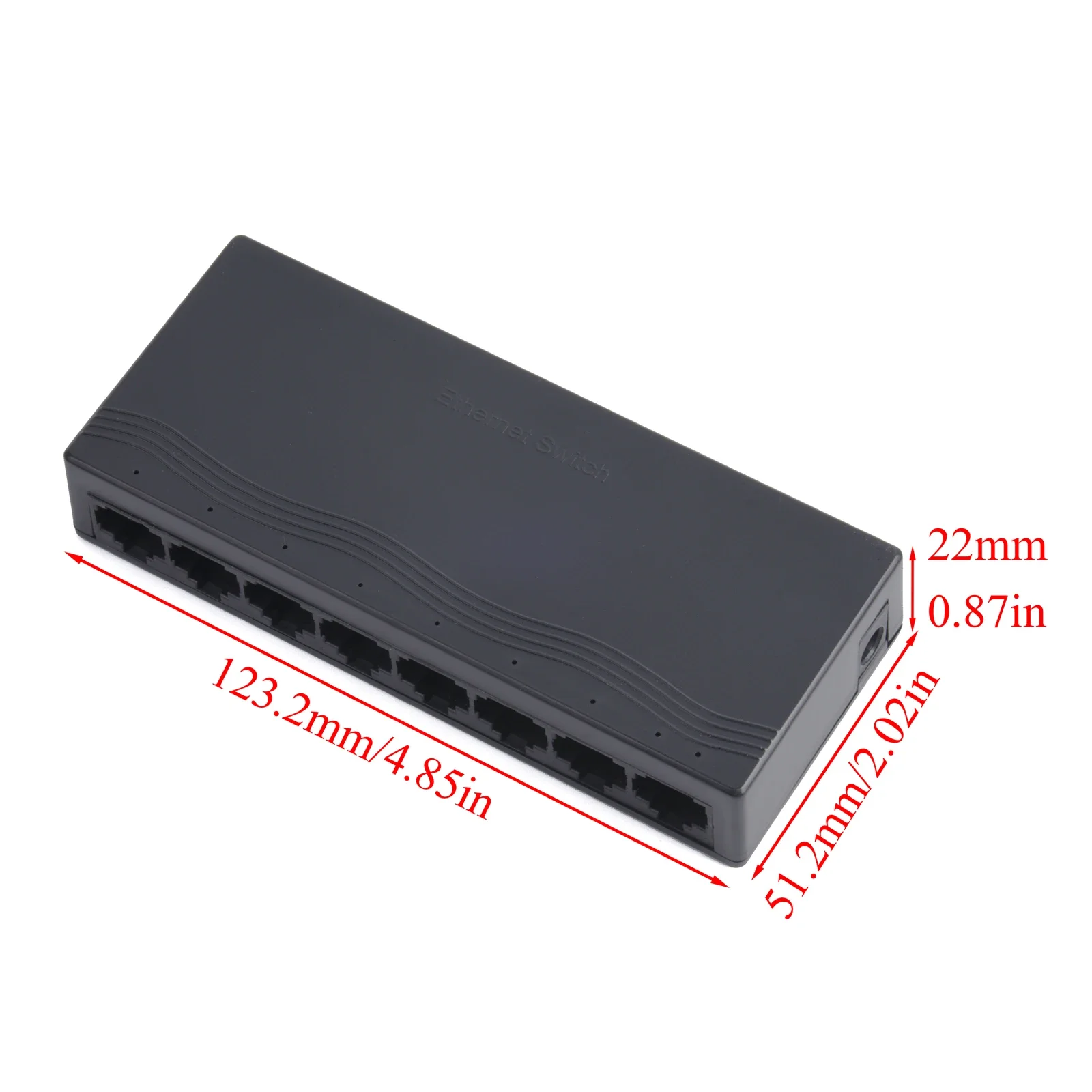 1 Uds Mini 8 puertos 100Mbps RJ45 interruptor de red rápido conmutador inteligente Hub carcasa ABS con divisor de Internet de alimentación de EE. UU. para cámara IP AP - imagen 2