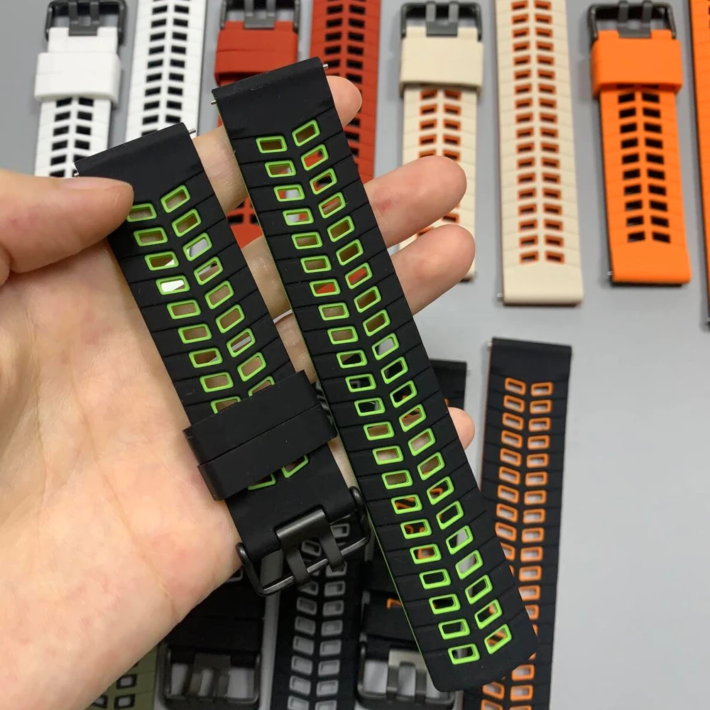 Correas de reloj deportivo de silicona de 22mm para Garmin Venu 4 45mm 2 3 Vivoactive 4 Active Forerunner 255 Music 265 570 pulsera de 47mm - imagen 5