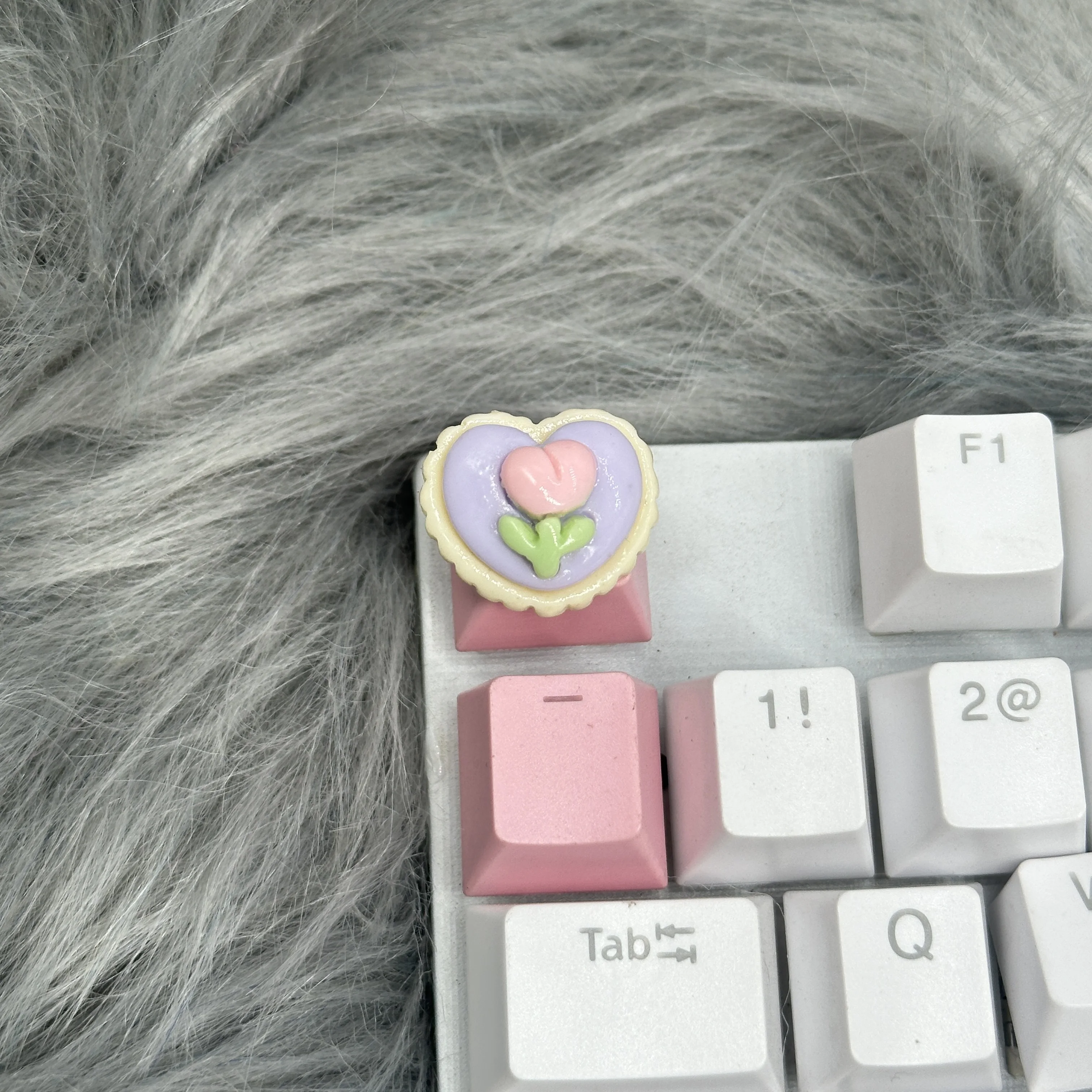 Teclas DIY con lindas melodías florales, teclado mecánico cruzado semitransparente, base ESC, teclas rosas semitransparentes - imagen 5